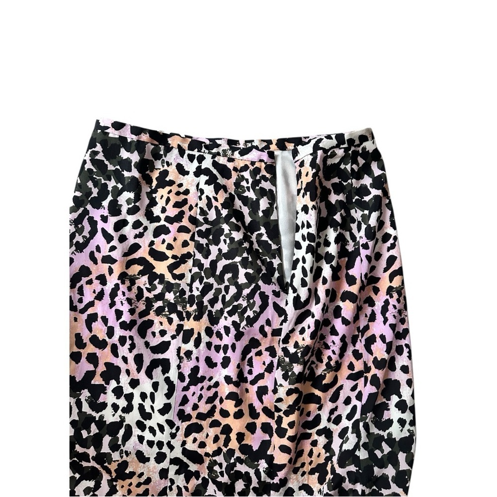 Veronica Beard Leopard Print Silk Midi Skirt Chic Statement Sz 6 - Picture 3 of 6